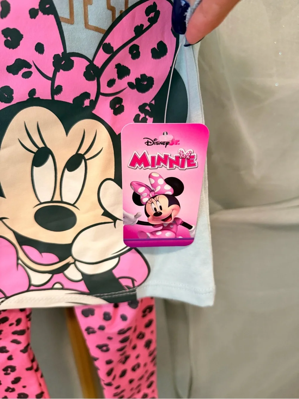 Disney Minnie Top with Pink Leopard Minnie Play Outfit Set
